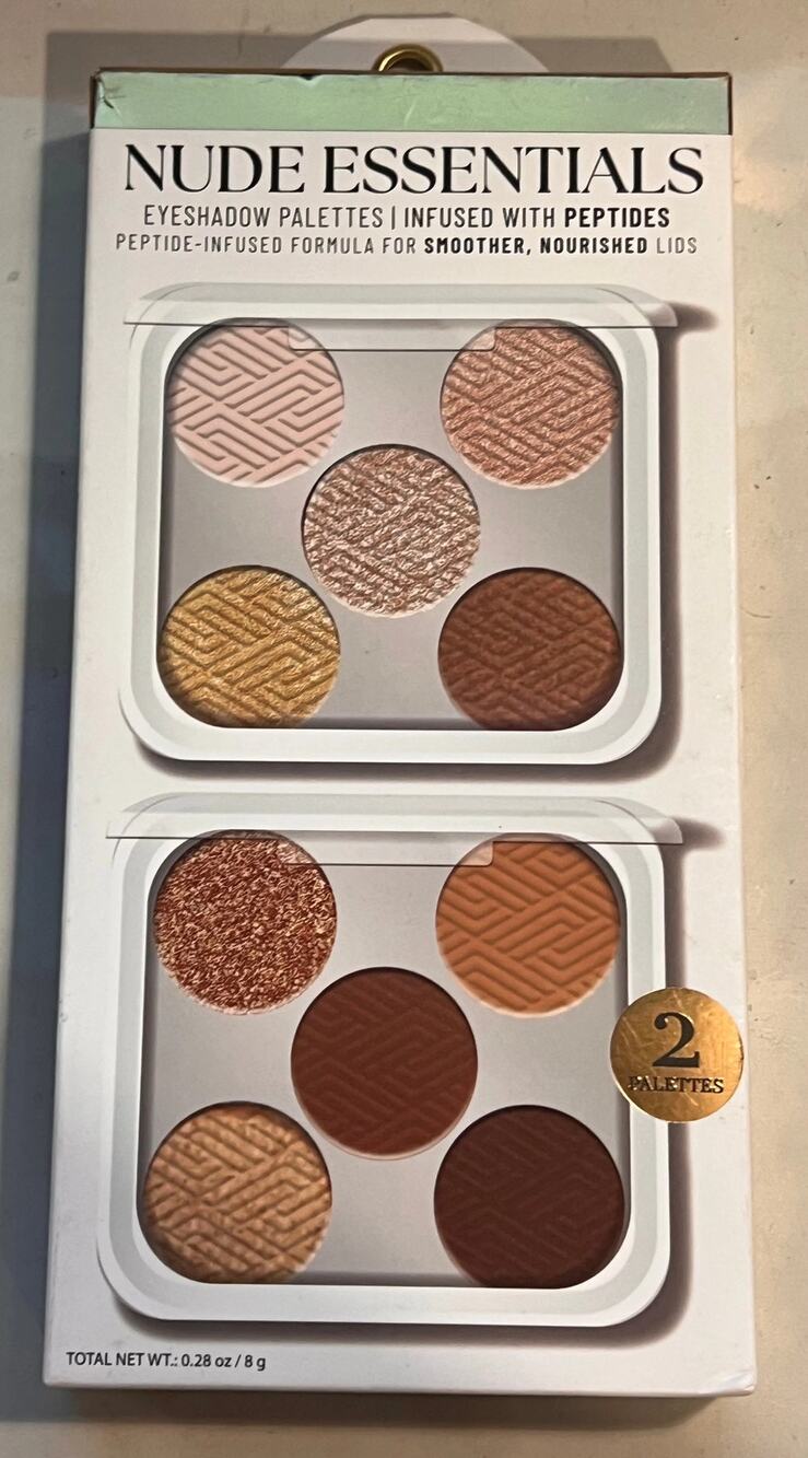 NWOT Nude Essentials (2) Peptide-Infused Eyeshadow Palettes